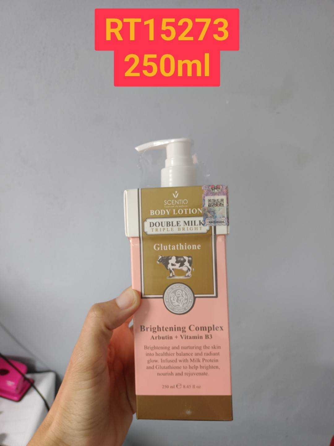 SCENTIO DOUBLE MILK Triple Bright Body Lotion 250ml.